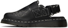 Dr. Martens Black Jorge II Gothic Americana Leather Slingback Mules