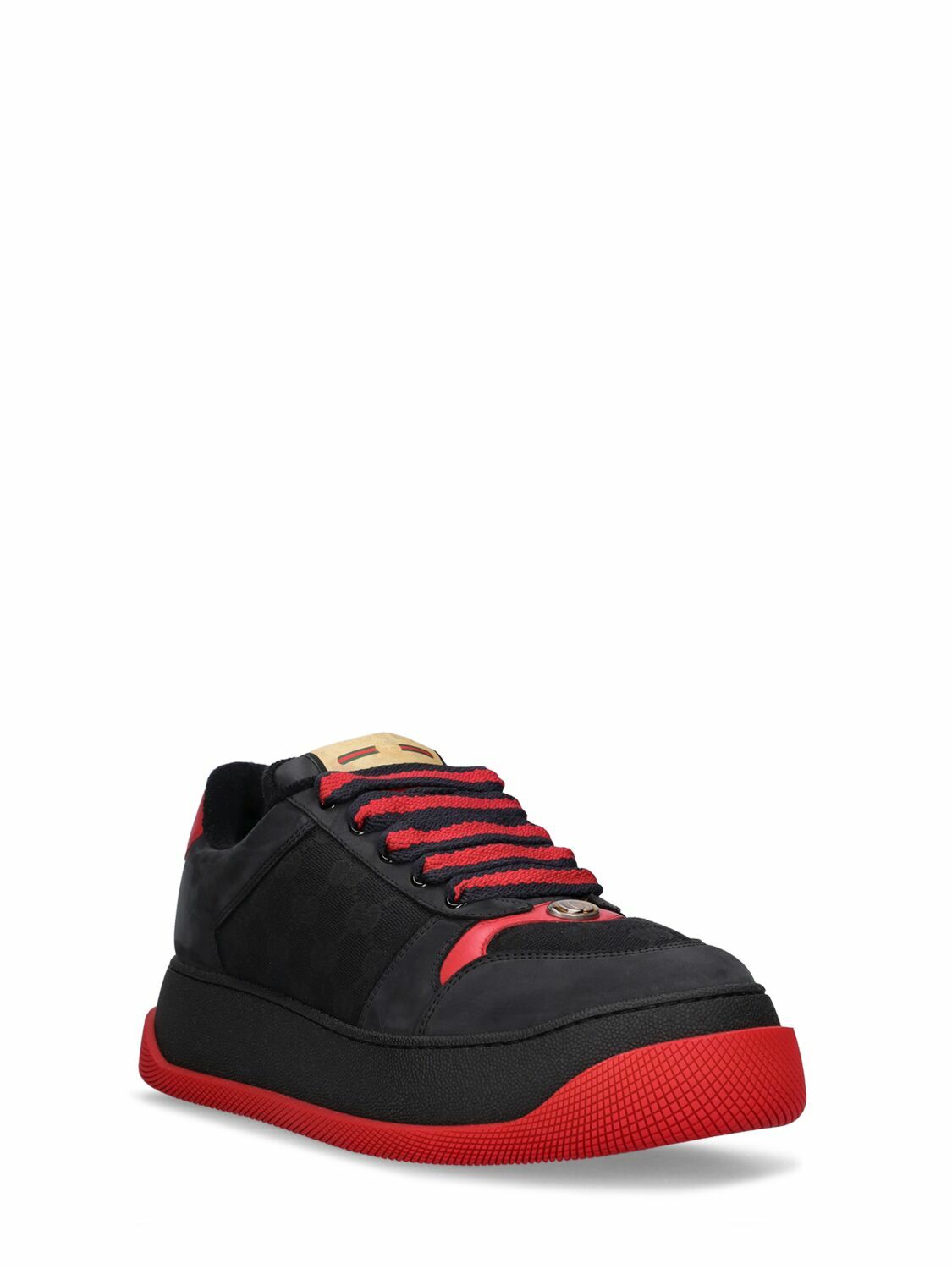 スニーカー GUCCI DOUBLE SCREENER SNEAKERS GUCCI Double Screener coated cotton-canvas and leather