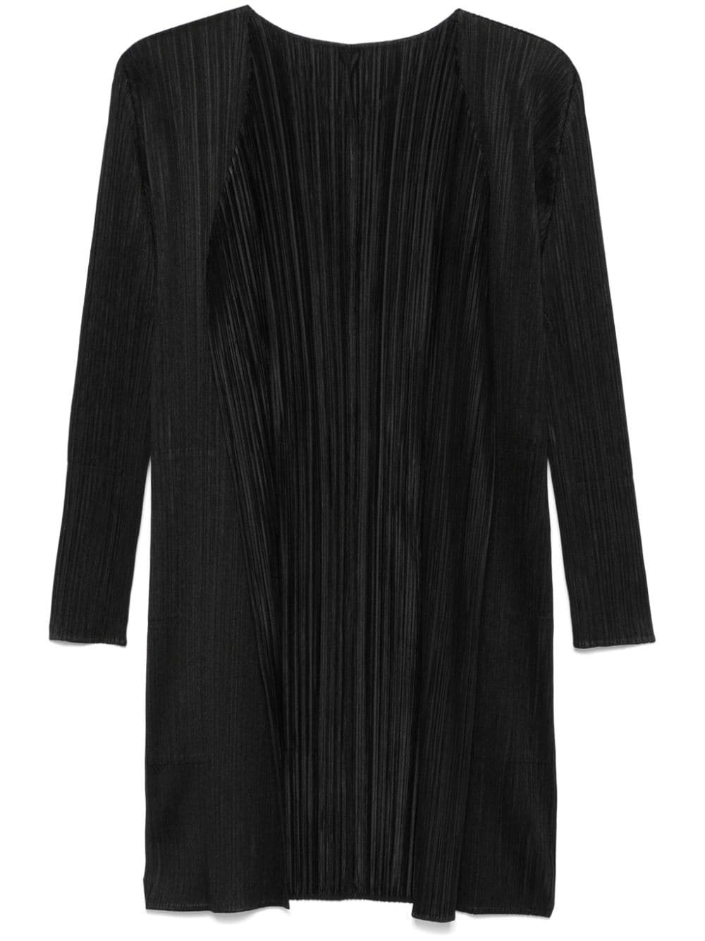PLEATS PLEASE Mesh Pleated Long cardigan PP73-JA563 Brown 4
