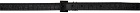 Saint Laurent Black Croc-Embossed Monogram Belt