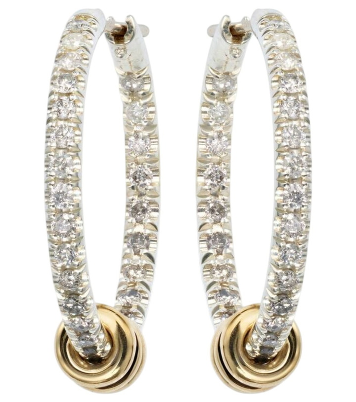 Photo: Spinelli Kilcollin Argo Demi sterling silver and 18kt gold hoop earrings with diamonds