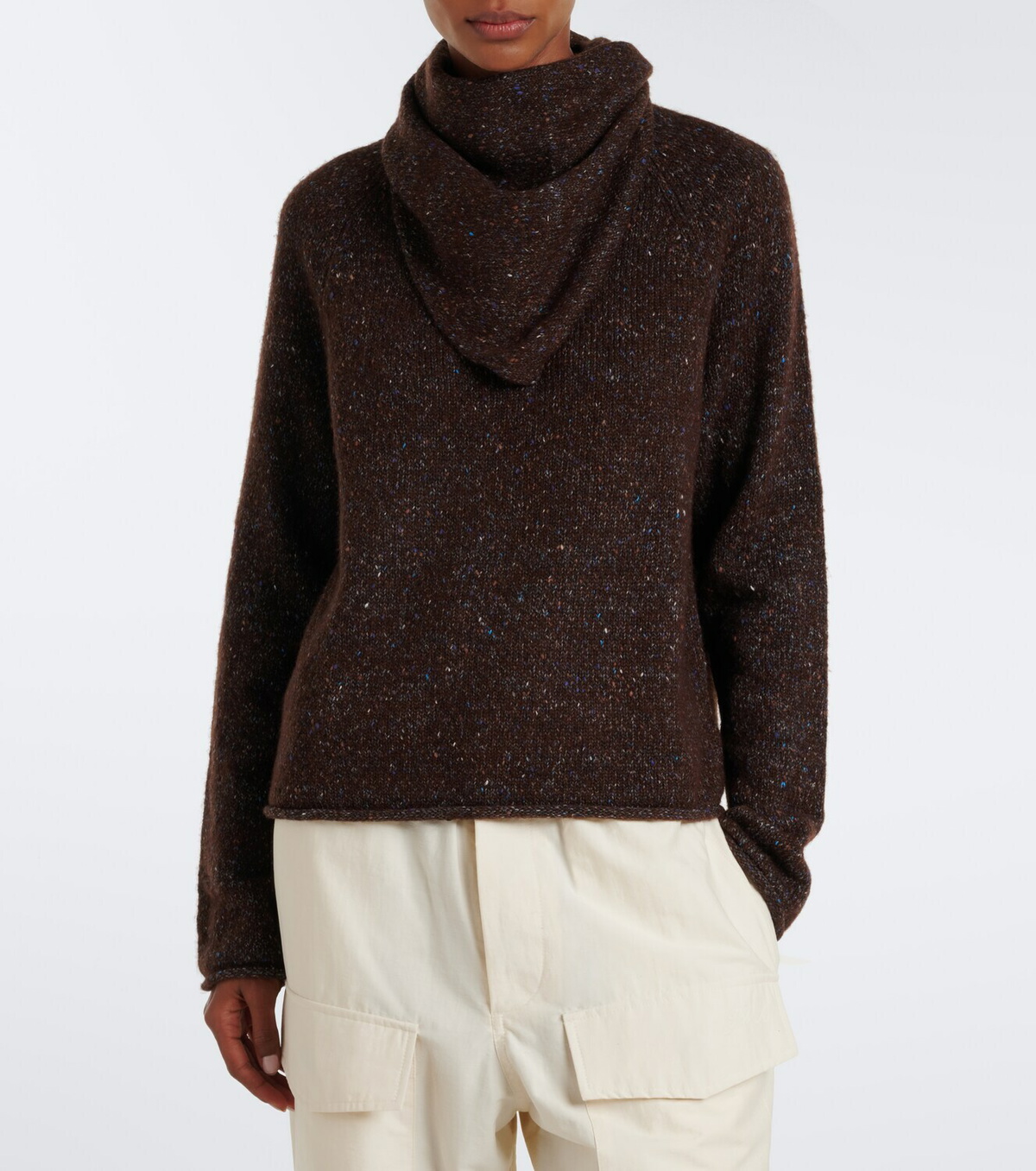 Velvet Kana scarf-detail wool-blend sweater