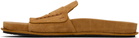 JACQUEMUS Tan Suede Loafer Sandals