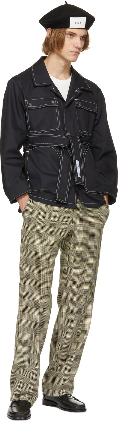 Daniel W. Fletcher Navy Contrast Stitch Field Jacket