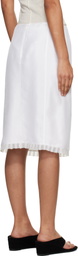 Dunst White H-Line Laced Midi Skirt