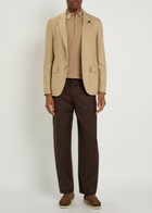 John Smedley Macloud Merino Wool Polo Shirt Beige