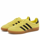 Adidas Gazelle Indoor in Shock Yellow/Black/Gold Metallic