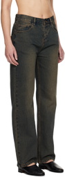 WYNN HAMLYN Navy Straight Jeans