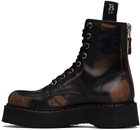 R13 Black Single Stack Boots