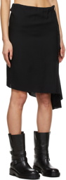 Ann Demeulemeester Black Short Birgit Bias Skirt