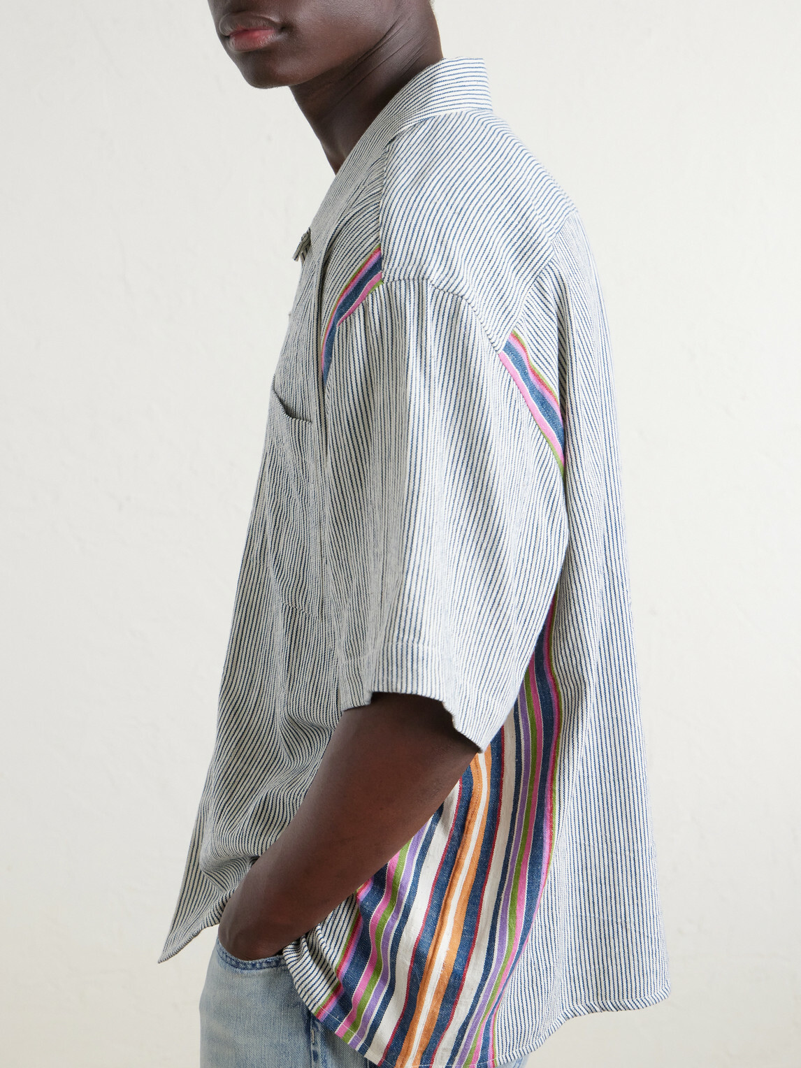 Kardo - Rohit Convertible-Collar Cotton Shirt - Gray