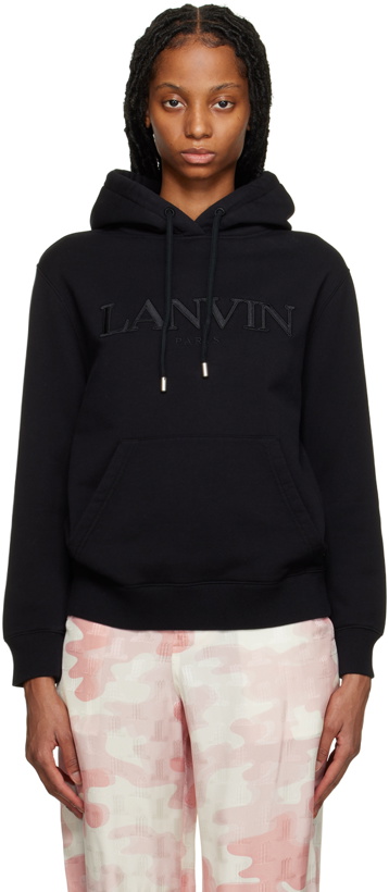 Photo: Lanvin Black Embroidered Hoodie