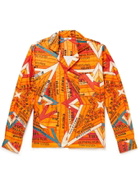 BODE - Cigar Quilted Patchwork Silk Shirt - Yellow