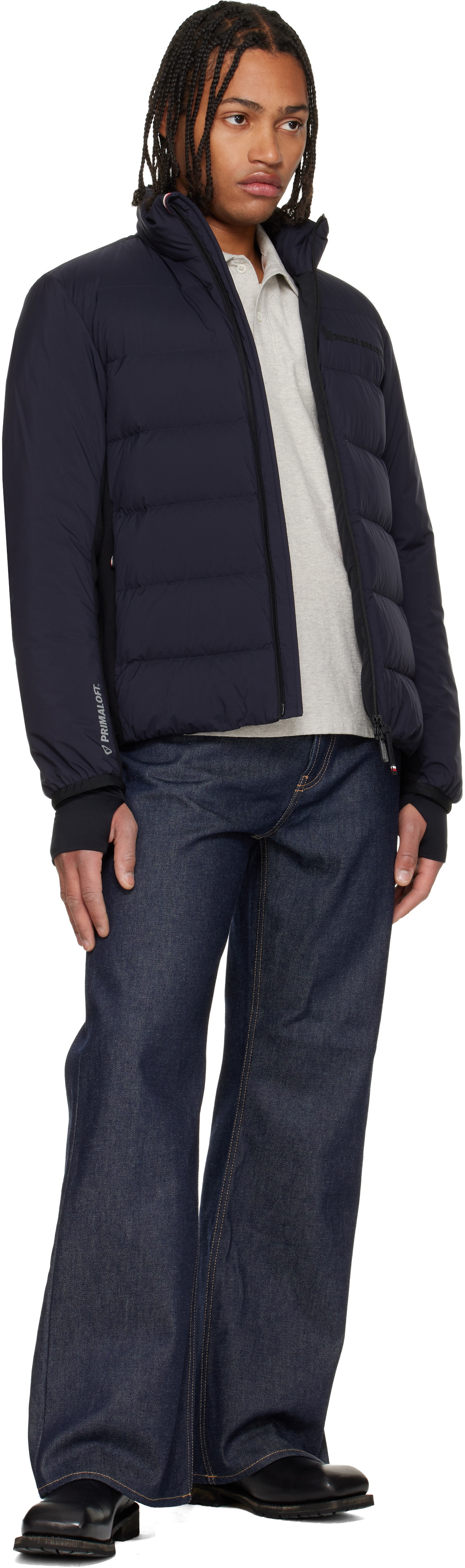 Moncler Grenoble Navy Araripe Mid-Layer Down Jacket