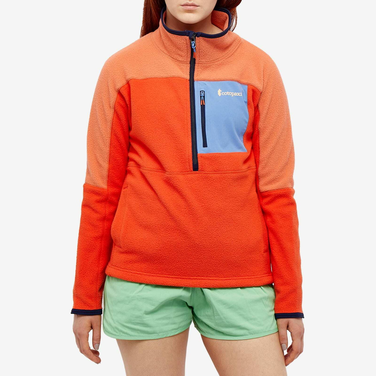 Cotopaxi Women's Abrazo HalfZip Fleece Jacket in Nectar/Canyon Cotopaxi