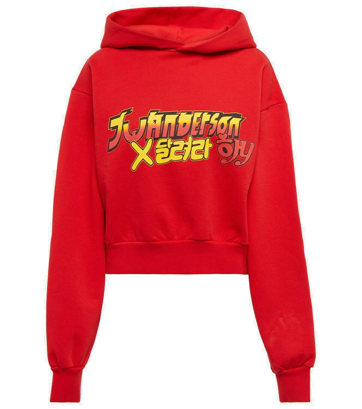 JW Anderson - x Run Hany printed cotton hoodie JW Anderson