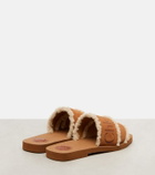 Chloé Woody logo suede slides