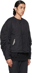 A-COLD-WALL* Black Ruche Bomber Jacket