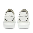 Alexander McQueen Men's Rubber Patch Heel Tab Wedge Sole Sneakers in White