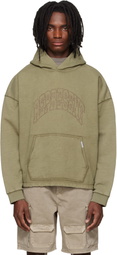 Represent Khaki 'Represent' Embellished Hoodie