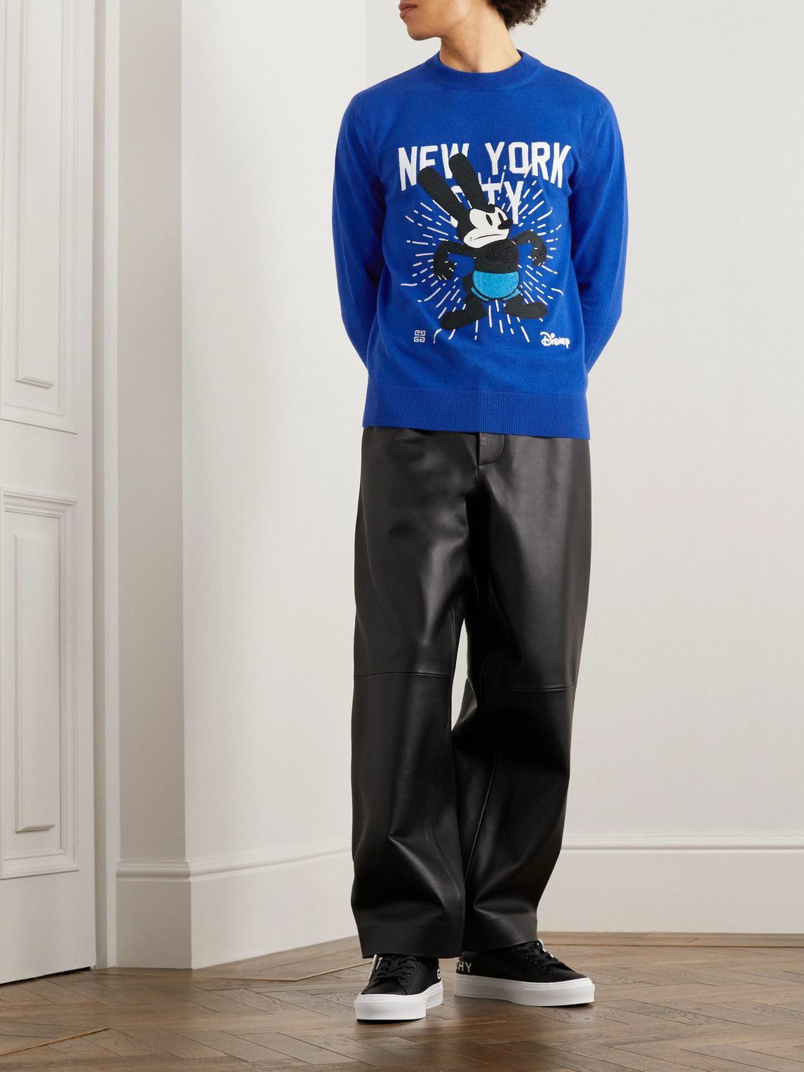 Givenchy - Disney Oswald Slim-Fit Embroidered Wool and Cashmere