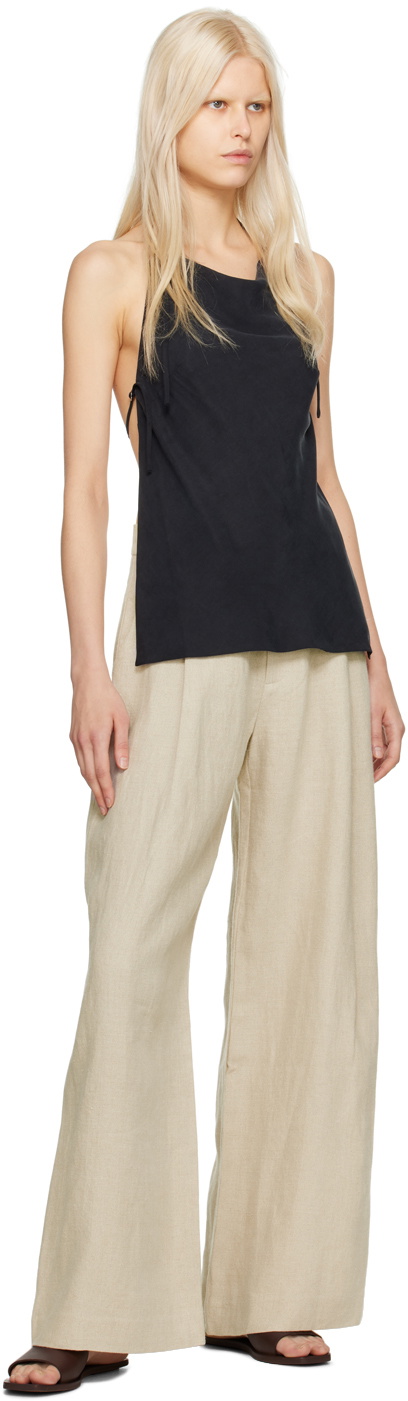 St. Agni Black Adjustable Strap Tank Top