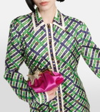 Gucci - Belt check silk maxi dress
