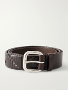 Anderson's - 3cm Woven Leather Belt - Brown