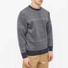 Pilgrim Surf + Supply Men's Gil Batik Crew Knit in Navy