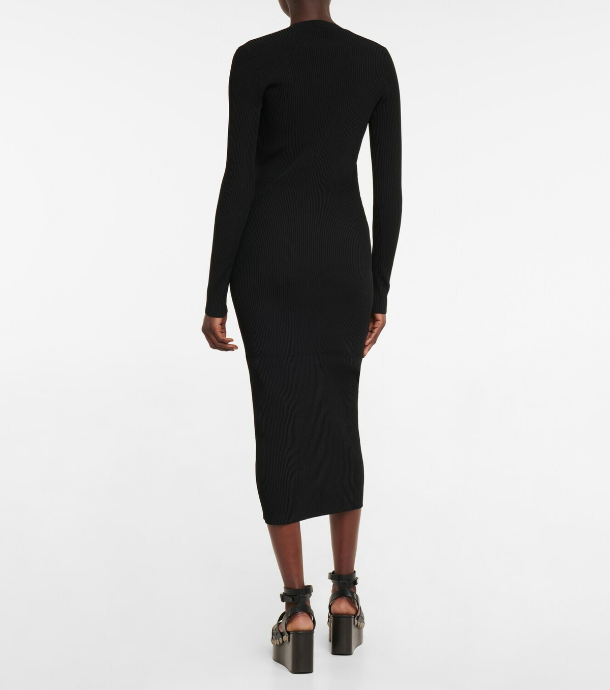 chinese dress ladies Alaïa Green Long Sleeve Knit Mini Dress with Cut Out Details Size FR 4 –  Sellier