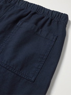 Orlebar Brown - Napo Straight-Leg Cotton and Linen-Blend Drawstring Shorts - Blue