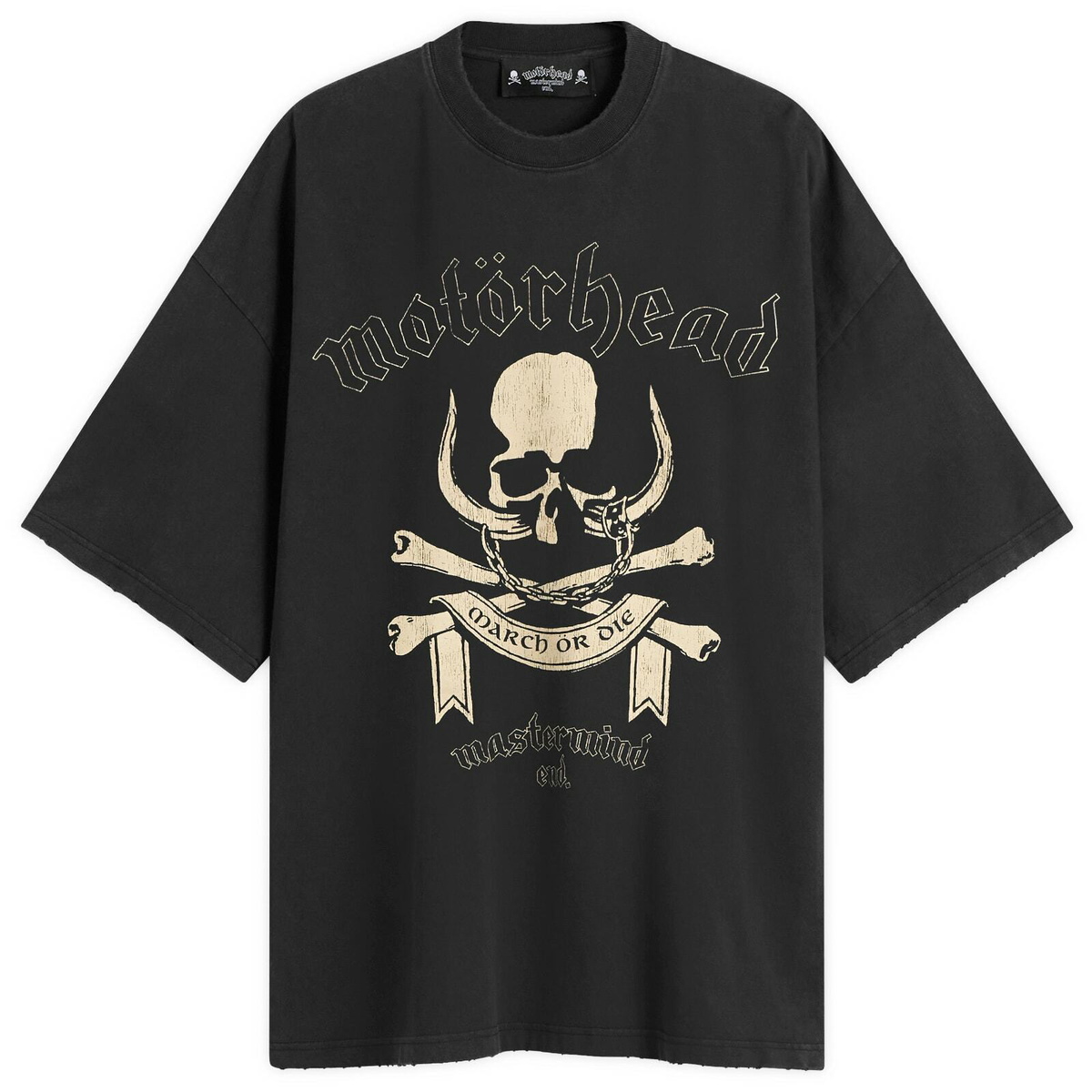 END. Men's x MASTERMIND WORLD x Motorhead March or Die T-Shirt in Black