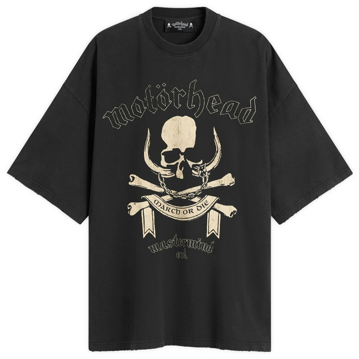 Photo: END. Men's x MASTERMIND WORLD x Motorhead March or Die T-Shirt in Black