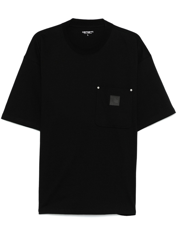 Photo: Carhartt WIP Eldon Short Sleeves Pocket T-Shirt in Black