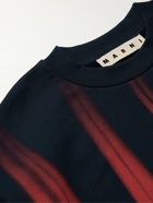 MARNI - Logo-Print Cotton-Jersey Sweatshirt - Blue