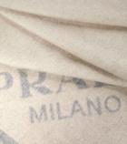 Prada Logo jacquard cashmere blanket