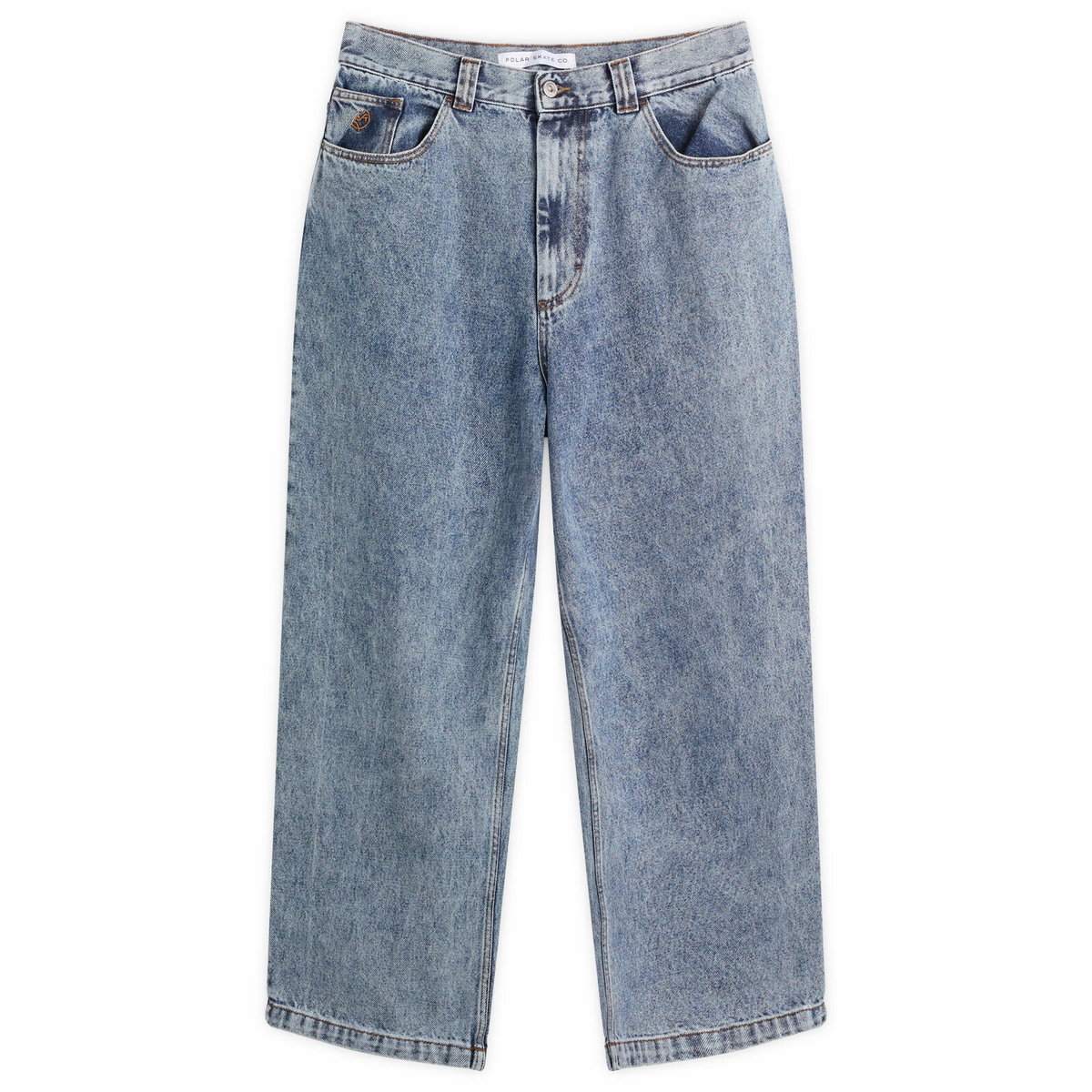 Polar Skate Co. Men's Big Boy Loose Tapered Jeans in Heavy Washed Blue