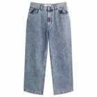 Polar Skate Co. Men's Big Boy Loose Tapered Jeans in Heavy Washed Blue