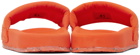 Heron Preston Orange Padded Sandals