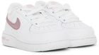 Nike Baby White & Pink Force 1 Sneakers