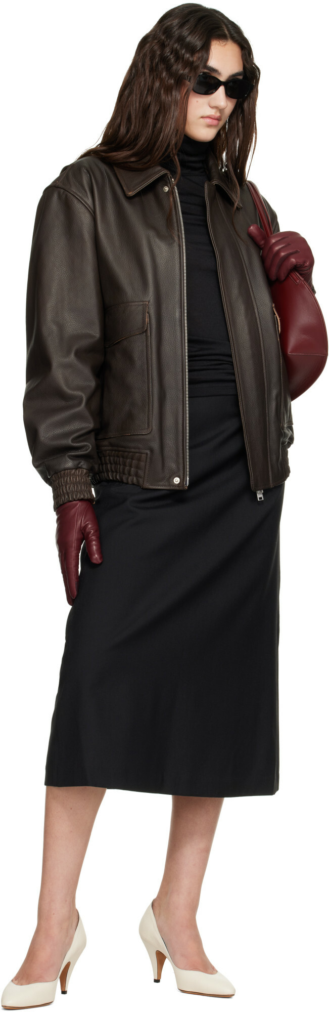 Arma Brown Bari Vintage Leather Jacket