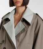 The Attico Cropped gabardine trench coat