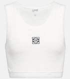 Loewe - Anagram cotton-blend crop top