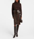 Stella McCartney Eve snake-effect knee-high boots