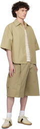 Seventh Beige Bermuda Pleat Shorts