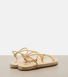 Gianvito Rossi Metallic leather espadrille sandals