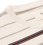 Folk - Striped Cotton-Jersey T-Shirt - Men - Ecru