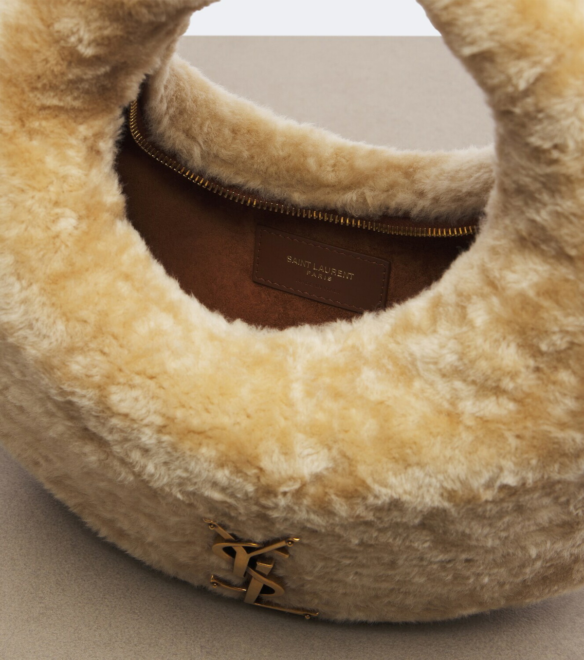 Saint Laurent Icarino shearling top-handle bag