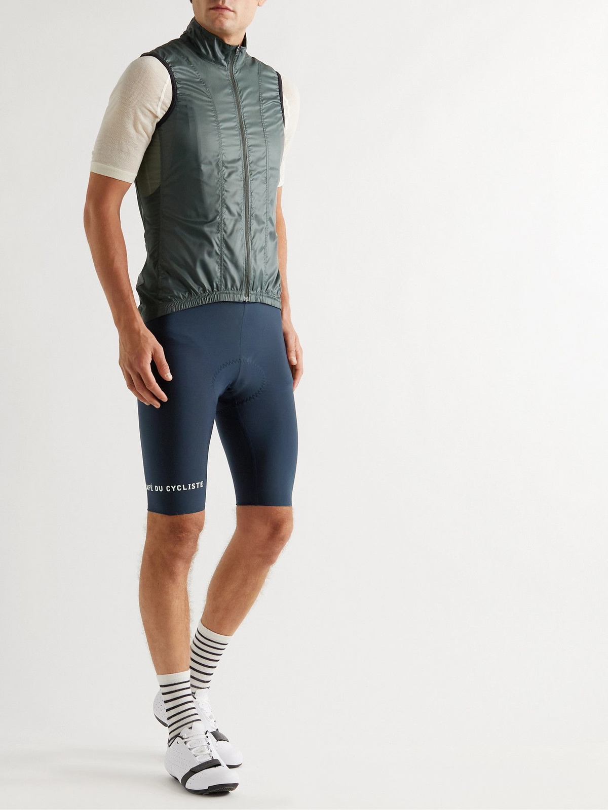 CAFE DU CYCLISTE - Augustine Mesh-Panelled Jersey Cycling Bib