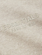 FEAR OF GOD ESSENTIALS - Logo-Appliquéd Cotton-Blend Jersey Hoodie - Neutrals